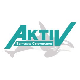 Aktiv Software Corporation Logo Vector PNG | Modern teal technology emblem 