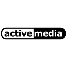 Active Media Logo Vector PNG | Modern monochrome brand emblem 