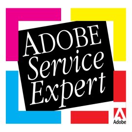 Adobe Service Expert Badge Vector | Adobe Service Expert Certification Logo 