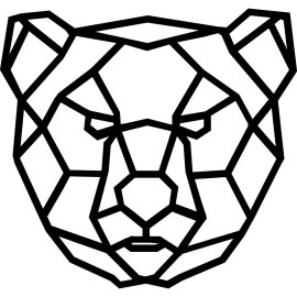 Bearwaves Bear Logo Vector Png | Geometric Bear Head Emblem 