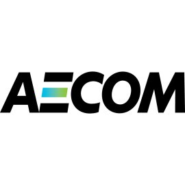 Aecom Logo Vector Png | AECOM wordmark with color bar accent 