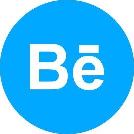 Behance Icon Logo Vector PNG | Behance Blue Circle Emblem 