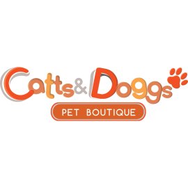 Catts & Doggs Pet Boutique Logo Vector | Playful Pet Retail Brand Mark 