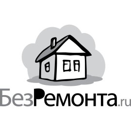 Bezremonta.ru House Logo Vector | Minimalist Russian Home Services Emblem 