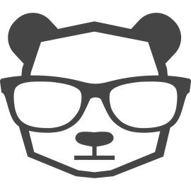 BigPanda Logo Vector PNG | Minimalist Panda Mascot with Glasses 