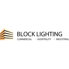 Block Lighting Logo Vector PNG | Modern Architectural Illumination Brand Mark 