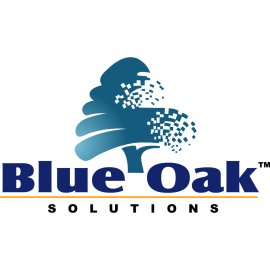 Blue Oak Solutions Logo Vector PNG | Digital Oak Tree Emblem 