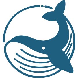 Blue Whale Token BWX Logo Vector PNG | Minimalist Whale Emblem 
