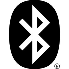 Bluetooth Icon Black Logo Vector PNG | Classic Bluetooth Wireless Symbol 