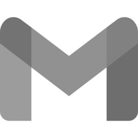Gmail Google Grayscale Logo Png | Gmail Google Grayscale Logo Vector 