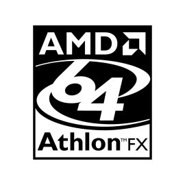 AMD 64 Athlon FX Performance Badge Vector | High-End AMD Athlon 64 FX Series Logo 