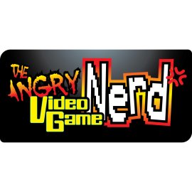 Angry Video Game Nerd Logo Vector PNG | Retro gaming rant brand mark 