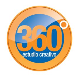 360 Estudio Creativo logo design | Modern circular brand emblem 