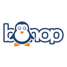 Bonop Sponsor Logo Vector PNG | Playful Penguin Brand Emblem 