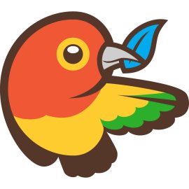 Bower Logo Vector PNG | Colorful Bird Package Manager Emblem 