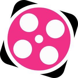 Aparat Logo Vector PNG | Pink Film Reel Emblem 