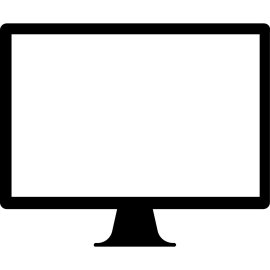 Apple iMac monitor outline icon | Minimal desktop computer silhouette 