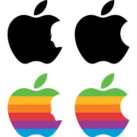 Apple Steve Jobs Logo Vector Png | Apple Tribute Silhouette Logo 