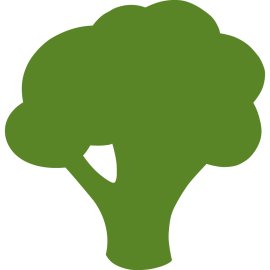 Broccoli Logo Vector Png | Minimalist Broccoli Brand Emblem 