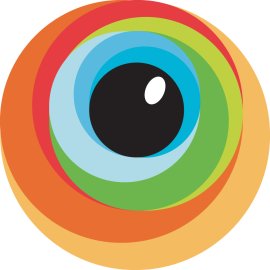 BrowserStack Logo Vector PNG | Multicolor concentric eye icon 