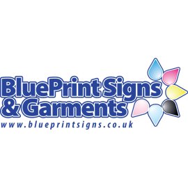 BluePrint Signs & Garments Logo Vector PNG | Professional Signage and Garment Branding Emblem 