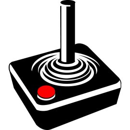 Atari Control Logo Vector Png | Classic Atari Joystick Emblem 
