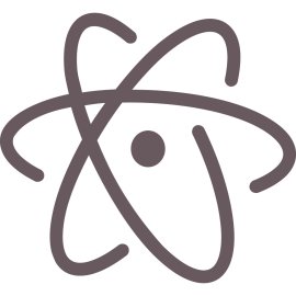 Atom Logo Vector Png | Atom Text Editor Emblem 