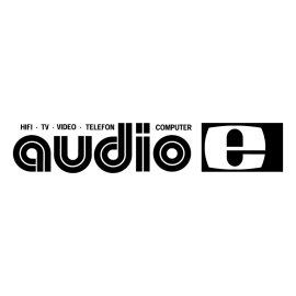 Audio E Retro Tech Logo Vector|Vintage Electronics Retail Identity