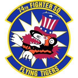 Flying Tigers Squadron Emblem | 74th Fighter Squadron Insignia 