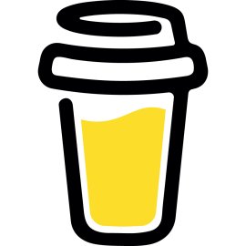 Buy Me A Coffee Logo Vector PNG | Minimal Coffee Cup Icon 
