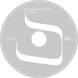 Avid Softimage XSI 5 Software DVD Logo|Minimalist circular disc design for Avid Softimage XSI 5.0