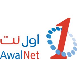 Awalnet Logo Vector PNG | AwalNet Arabic and English Wordmark 