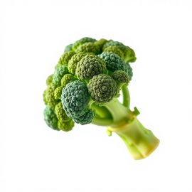 Botanical Green Broccoli Flat Vector Organic Food Illustration