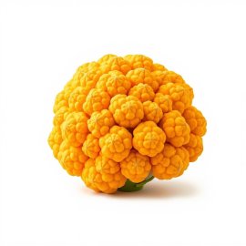 Modern Orange Cauliflower Flat Vector Natural Vegetable Cutout