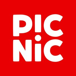 Picnic De Online Supermarkt Logo Png | Picnic De Online Supermarkt Logo Vector | Picnic De Online Supermarkt Logo: Fresh Digital Grocery Delivery Brand Identity | Minimalist Dutch Design