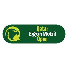 Qatar Exxon Mobil Open Logo Png | Qatar Exxon Mobil Open Logo Vector | Desert Sun and Tennis Ball | Global Energy Meets Sport | Dynamic Partnership | Qatar Exxon Mobil Open Logo