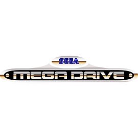 Sega Mega Drive Logo Png | Sega Mega Drive Logo Vector | Sega Mega Drive Logo: Bold 90s Gaming Icon | Blue Speed Lines & Red Badge | Retro Console Identity | Pixel-Perfect Brand Mark