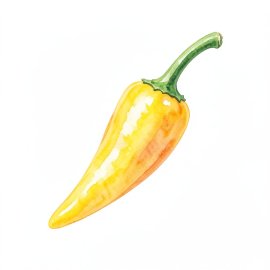 Yellow Chili Pepper Watercolor Fresh Vegetable PNG Clipart Download